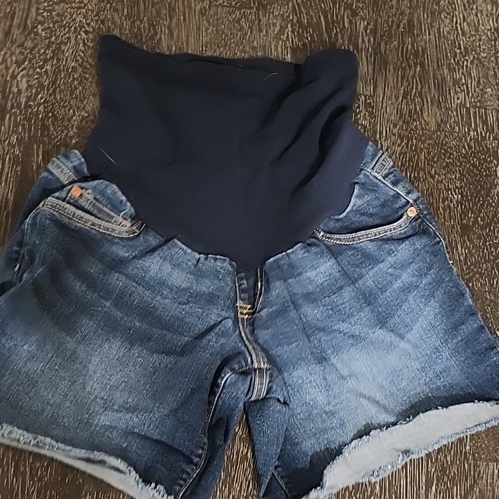 Indigo Blue High Waist Denim Shorts